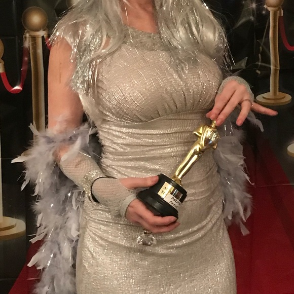 Pearl silver/white gown size 4-6 - Picture 4 of 10